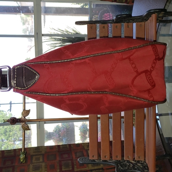 FF ๐๐ค๐ CHAPS EST 1974 RED BROWN HANDBAG PURSE SATCHEL SHOULDER BAG - Picture 4 of 10